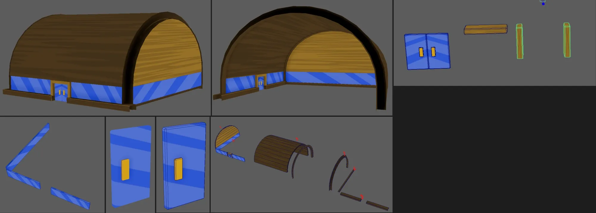 Separated environment geometry and texture study