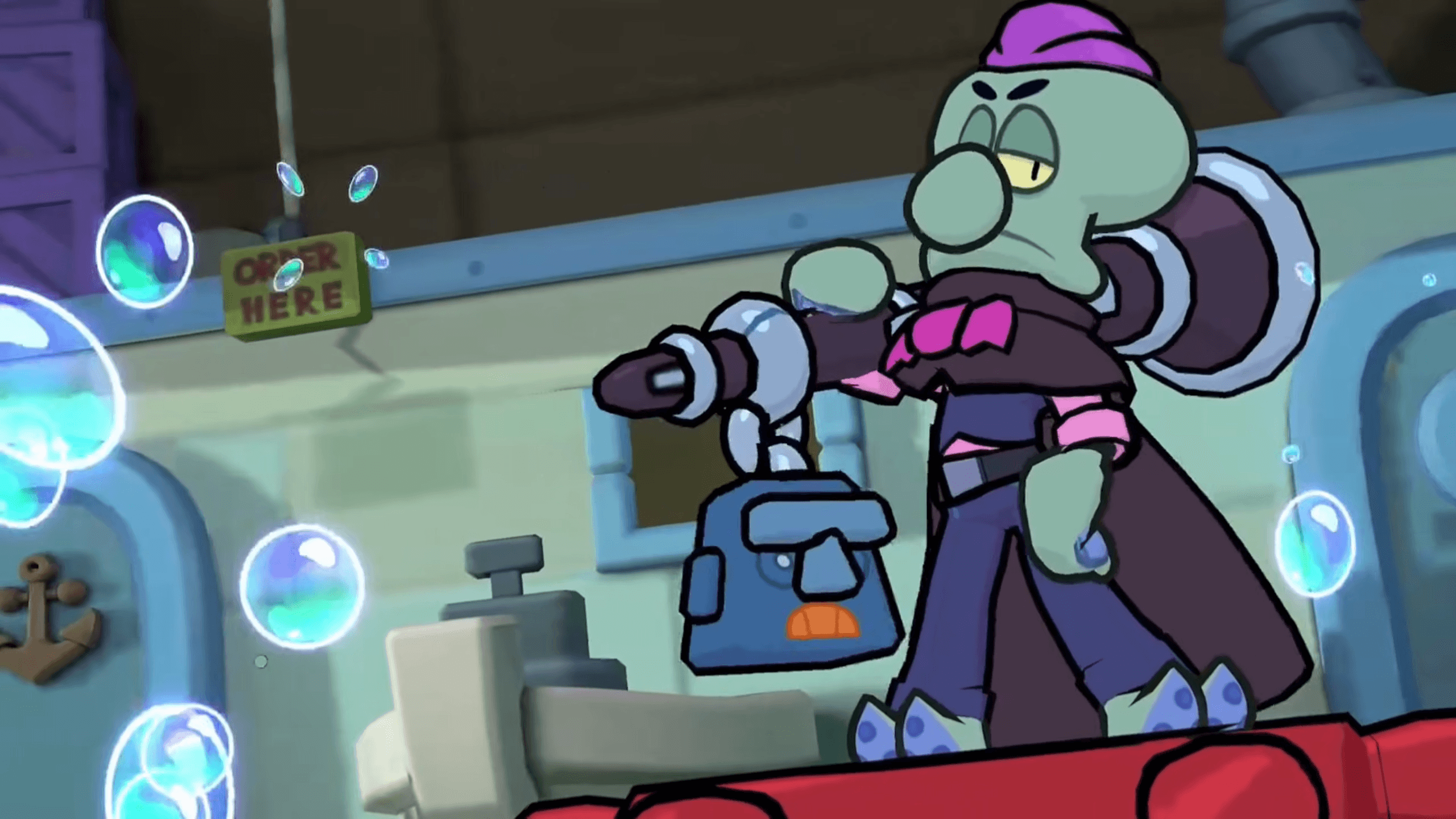 Squidward Mortis — final Brawl Pass highlight animation, finished scene and character pose.